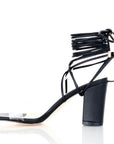 Black chunky heel sandals for women, sizes 8-14 - Peculiarity Footwear, LLC