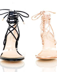 Chic black or gold chunky heel sandals, perfect for everyday wear, sizes 8-14 - Peculiarity Footwear, LLC