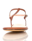 Comfortable brown ankle strap thong sandals for women, summer style - Peculiarity Footwear, LLC