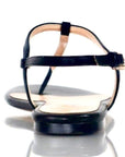 Black ankle strap thong sandals, chic and versatile, sizes 11-15 - Peculiarity Footwear, LLC