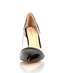Comfortable and stylish brown patent leather heels, sizes 8-13. - Peculiarity Footwear, LLC