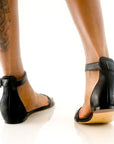 Comfy Black or Red Sandals - Peculiarity Footwear, LLC