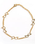 Endless Abundance: Gold-Plated Stainless-Steel Bracelet - Peculiarity Footwear, LLC