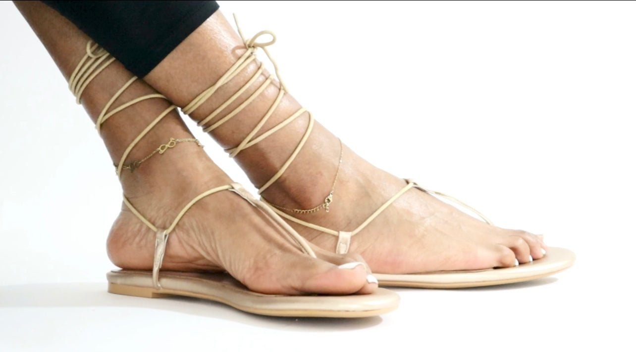 Gold or Silver Gladiator Sandals - Peculiarity Footwear, LLC