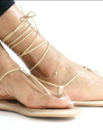 Gold or Silver Gladiator Sandals - Peculiarity Footwear, LLC