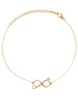 Infinity Linked Logo Anklet - Peculiarity Footwear, LLC
