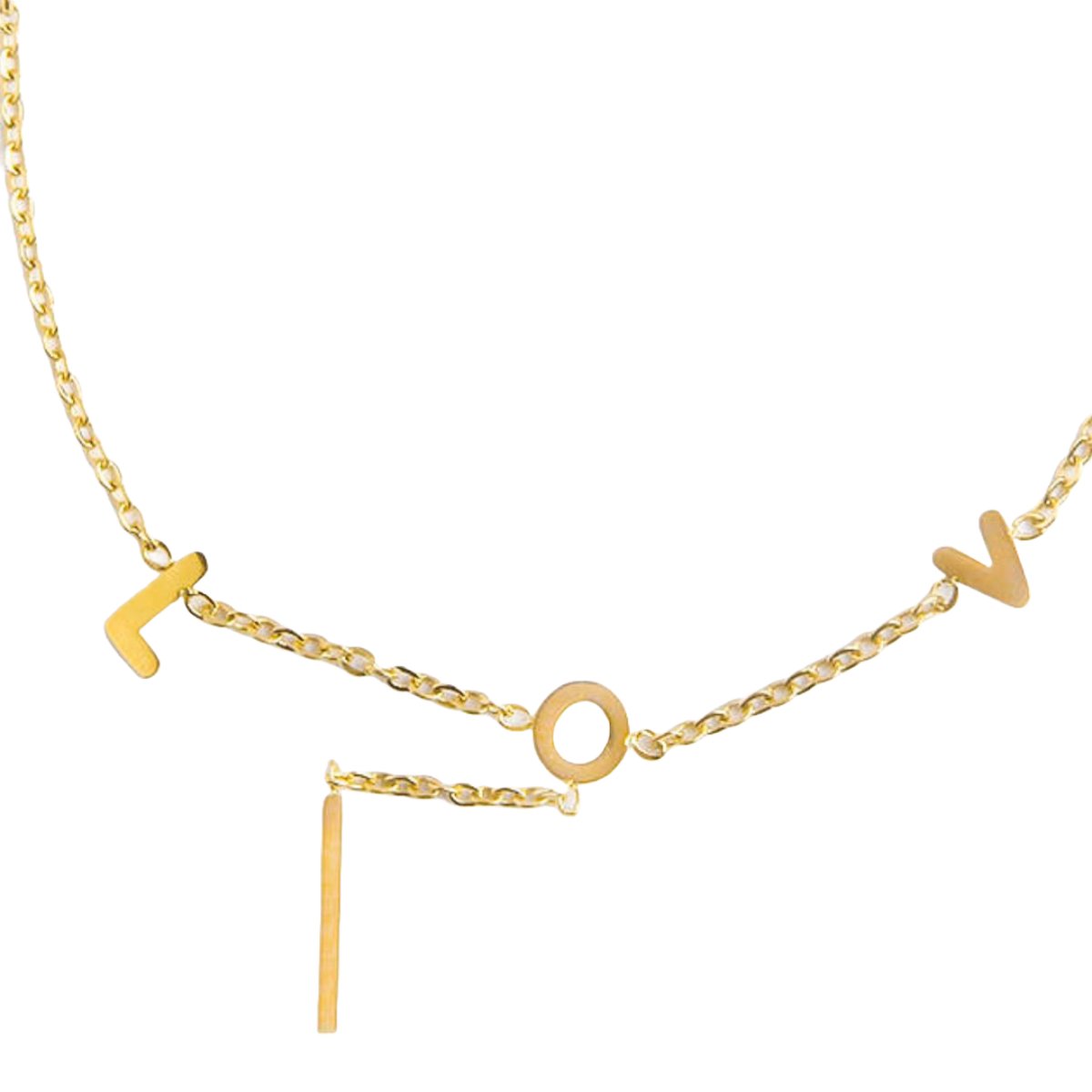 gold love charm bracelet