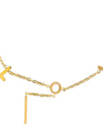 gold love charm bracelet