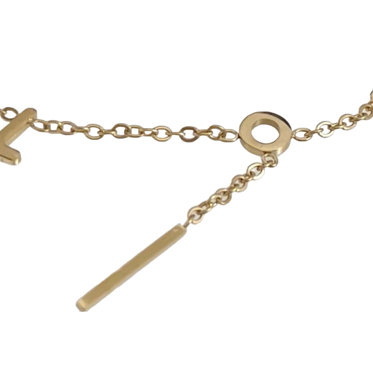 gold love charm bracelet