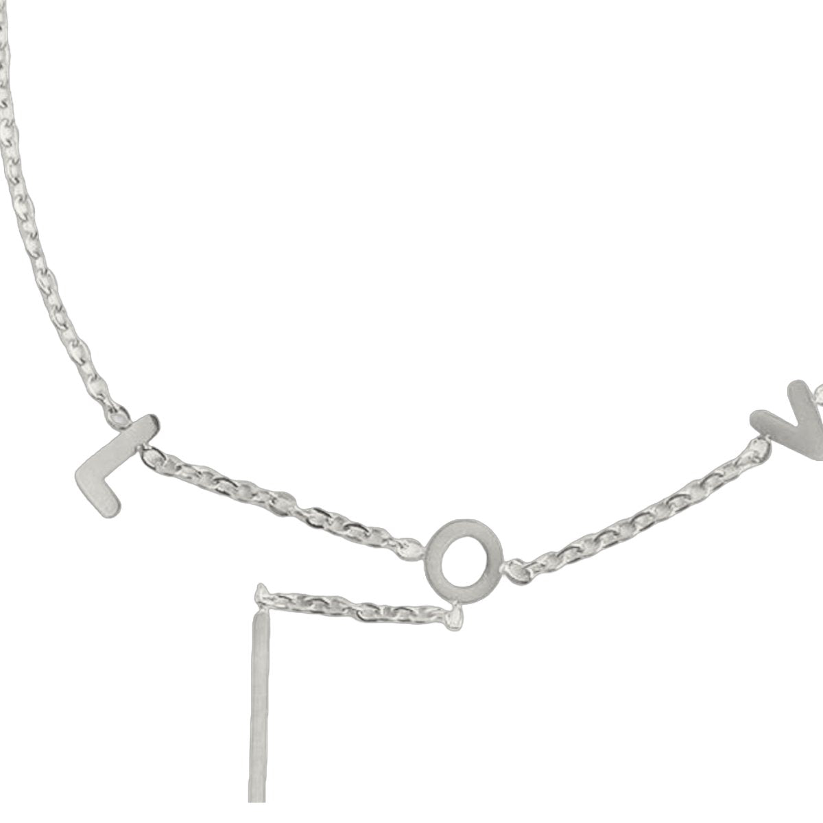 silver letter bracelet