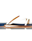 White square-toe flip-flops with cushioned sole, extended sizes - Peculiarity Footwear, LLC