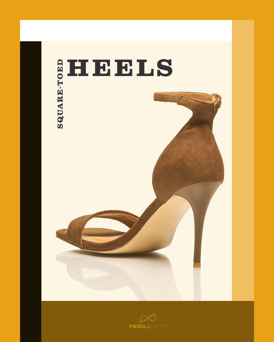 Step into Elegance: Black or Brown Suede Square-Toe Heels with Adjustable Ankle Straps (Sizes 10-14.5) - Peculiarity Footwear, LLC