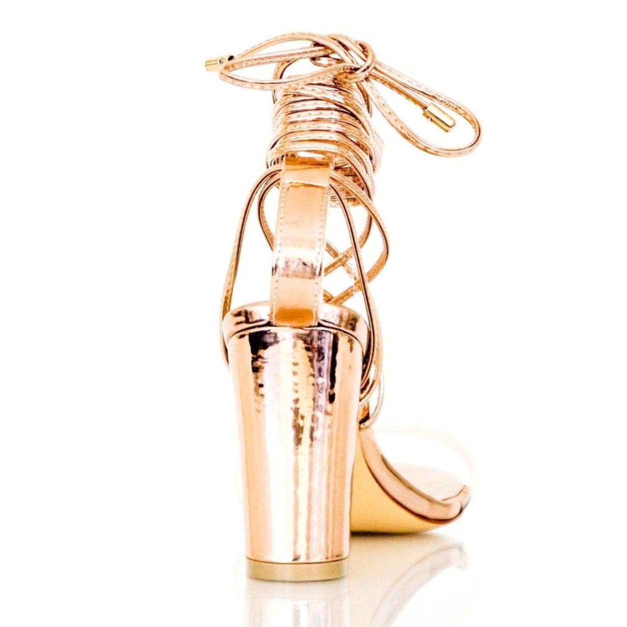 Gold chunky heels for women, size 8-14, perfect for Texas summers - Peculiarity Footwear, LLC