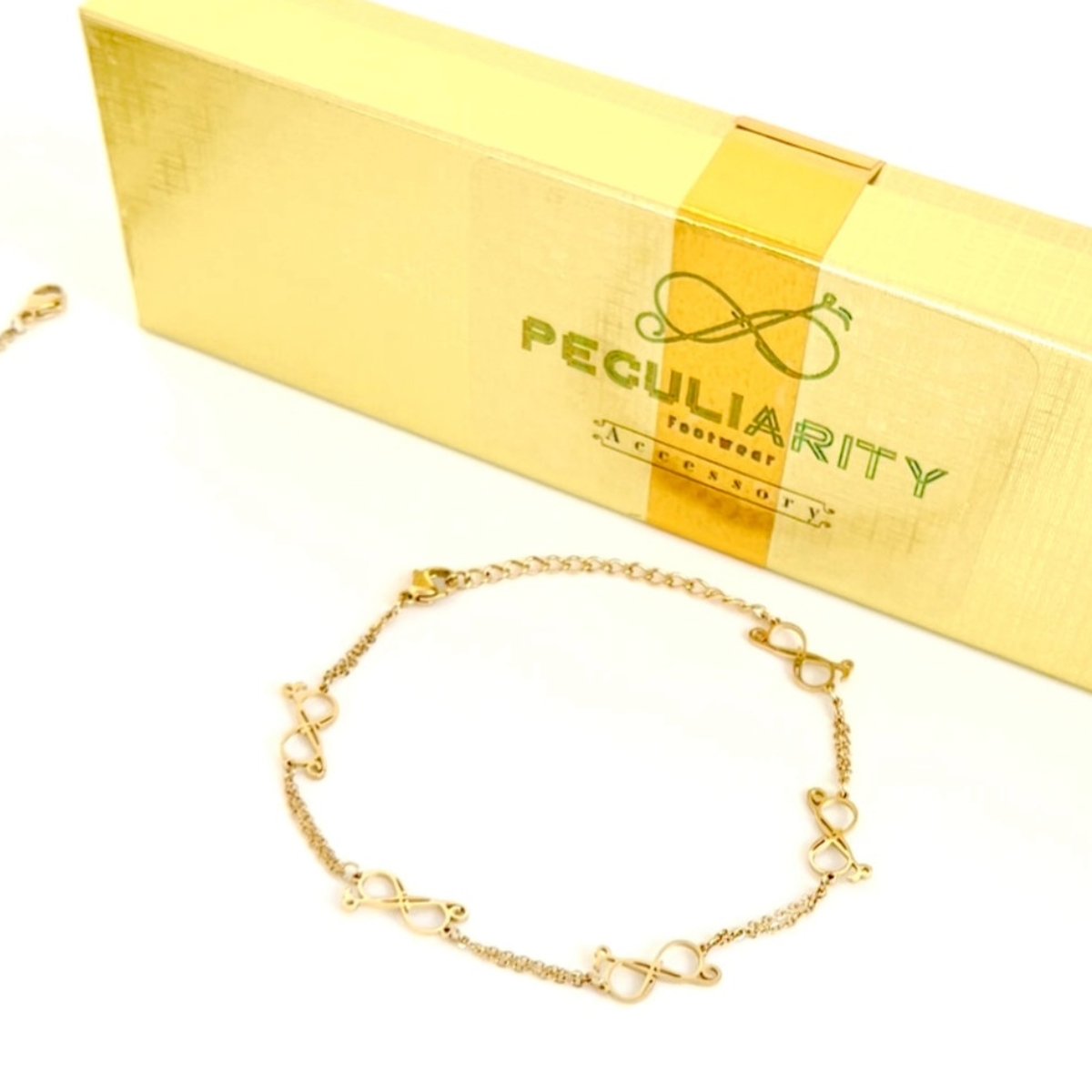 Endless Abundance: Gold-Plated Stainless-Steel Bracelet - Peculiarity Footwear, LLC