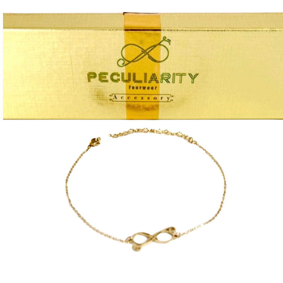 Infinity Linked Logo Anklet - Peculiarity Footwear, LLC